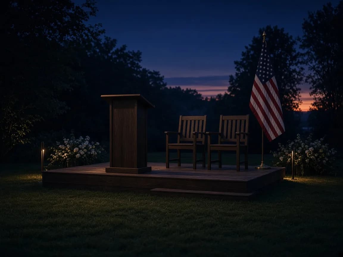 Generic Navy retirement ceremony setting